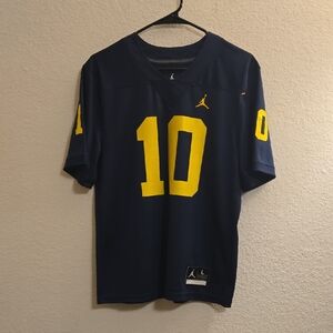 Jordan Michigan Wolverines Football Jersey #10 Nico - Navy Blue - Large